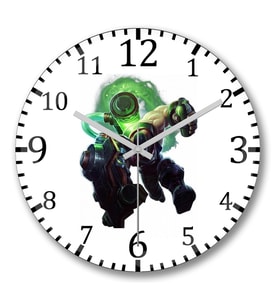 League of Legends Singed Duvar Saati Bombeli Gercek Cam