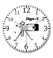 Diga Xs Duvar Saati Bombeli Gercek Cam