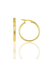 Söğütlü Silver Gümüş 24 mm altın rengi halka küpe