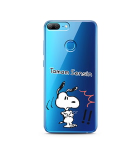 Snoopy Tasarımlı Süper Şeffaf Silikon Telefon Kılıfı Huawei Honor 9 Lite 