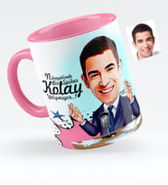 BK Gift Kişiye Özel Bay Spiker Karikatürlü Pembe Kupa Bardak  1