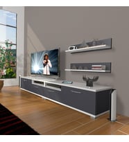 Decoraktiv Eko 220r Mdf Tv Ünitesi Tv Sehpası (Beyaz - Antrasit)