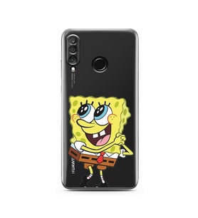 Süngerbob Tasarımlı Süper Şeffaf Silikon Telefon Kılıfı Huawei P30 Lite 