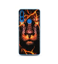 Aslan Neon Tasarım Süper Şeffaf Silikon Telefon Kılıfı Huawei Y9 Prime 2019