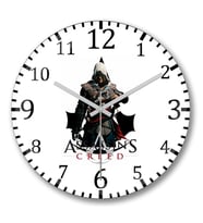 Assassins Creed Duvar Saati Bombeli Gercek Cam