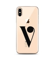 Iphone X Harf Tasarımlı Telefon Kılıfı V-Harfi 