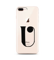 Iphone 8 Plus Harf Tasarımlı Telefon Kılıfı U-Harfi 
