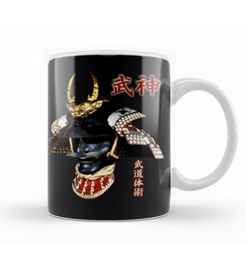 Bujinkan Samurai Kabuto Kupa Bardak Porselen