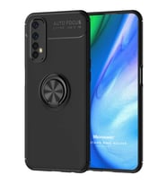 Microsonic Realme 7 Kılıf Kickstand Ring Holder Siyah