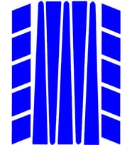 Şerit Şeklinde Reflektif Mavi Sticker Çınar Extreme