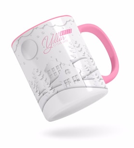 BK Gift Kişiye Özel Yılbaşı Mutlu Yıllar Pembe Kupa Bardak-23