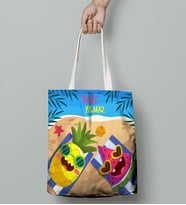 BK Gift Kişiye Özel Yaz Temalı Bez Çanta 003