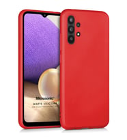Microsonic Matte Silicone Samsung Galaxy A32 Kılıf Kırmızı