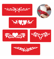 Kalp Kanat Dövmesi Şablon Seti Tattoo SPREYSİZ