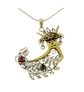 Söğütlü Silver Şahmeran kolye