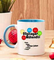 Bilgisayar Mühendisine Hediye Renkli Kupa Bardak