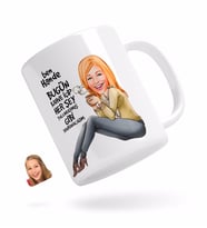 BK Gift Kişiye Özel Kadın Her Şey Yolundaymış Gibi Karikatürlü Beyaz Kupa Bardak-3