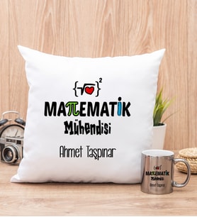 Matematik Mühendisi Yastık ve Silver Kupa Bardak