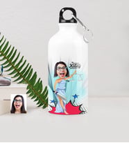 BK Gift Kişiye Özel Bayan Avukat Karikatürlü Metal Suluk 500 Ml 1