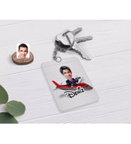 BK Gift Kişiye Özel Erkek Host Uçuş Görevlisi Karikatürlü Şeffaf Pleksi Anahtarlık (Beyaz)