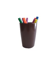 SIA Kalemlik Kahverengi Melamin Ofis Gereci 8x8x11cm 320ml