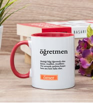 Öğretmen Kelime Anlamı Renkli Kupa Bardak