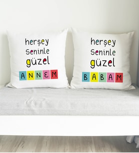 Kişiye Özel Annem & Babam Yastığı