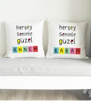 Kişiye Özel Annem & Babam Yastığı