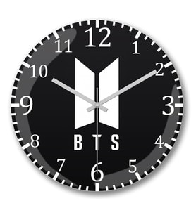 Bts1 Duvar Saati Bombeli Gercek Cam