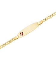Diamond Line-Gülaylar Altın 14 Ayar Künye Bileklik Çocuk