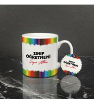 Sınıf Öğretmeni Kupa Bardak ve Anahtarlık Set 002