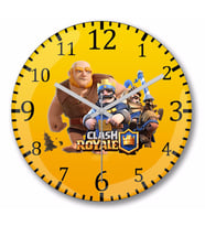 Clash  Royale Duvar Saati Bombeli Gercek Cam
