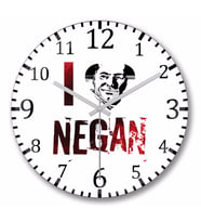The Walking Dead Negan Duvar Saati Bombeli Gercek Cam