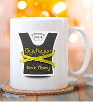 BK Gift Kişiye Özel Diyetisyen Beyaz Kupa Bardak