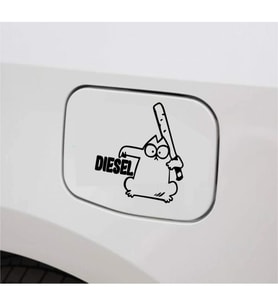 Araba Depo Kapağı Sticker Dizel Oto Sticker 2 Adet