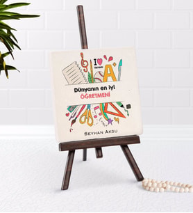 BK Gift Kişiye Özel Dünyanın En iyi Öğretmeni Şovaleli Doğal Taş-13 (Beyaz)