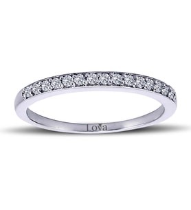 Lova 0,18 Karat Pırlanta Yarımtur Yüzük - 1020213