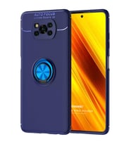 Microsonic Xiaomi Poco X3 NFC Kılıf Kickstand Ring Holder Lacivert