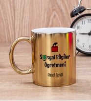Sosyal Bilgiler Öğretmeni Gold Kupa Bardak