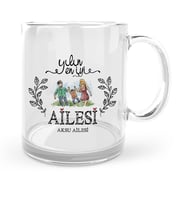 BK Gift Kişiye Özel Yılın En İyi Ailesi Cam Kupa Bardak  2