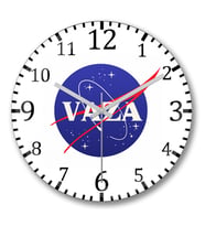 Nasa Vaza Duvar Saati Bombeli Gercek Cam