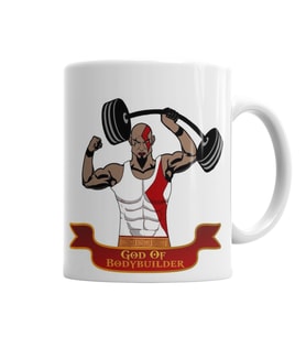 God Of Bodybuilder Kupa Bardak Porselen