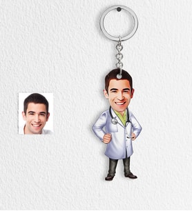 BK Gift Kişiye Özel Bay Doktor Karikatür Anahtarlık  1