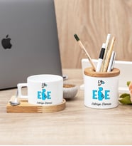 Ebeye Hediye Fincan Ve Kalemlik İkili Hediye Set