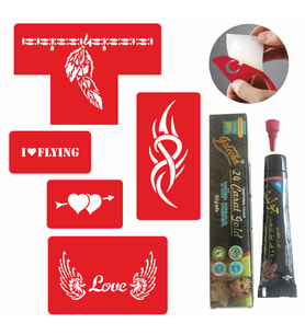 Aşk Kanatlandırır Tattoo Dövme Kına ve Şablon Seti