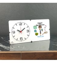 Beslenme ve Diyetetik Uzmanı Ahşap Masa Saati