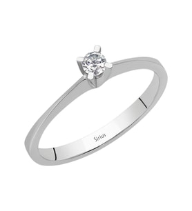 Sirius G Renk 0,10 Karat Pırlanta Tektaş Yüzük 0704R0162