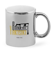 BK Gift Kişiye Özel Mesleki Yakışıklı Bankacı Krom Kupa Bardak  1
