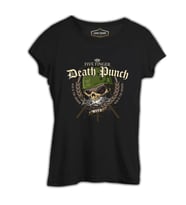 Five Finger Death Punch Poster - Warhead Siyah Kadın Tshirt