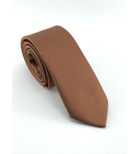 PİERRONİ Taba Oxford Desen Slim Kravat